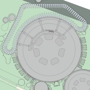 Cross section of the card C80 to process man-made fibres 