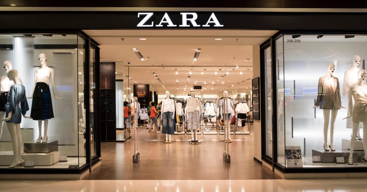 Zara Clothing Store Flagship Building Moscow Stock Photo