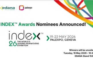EDANA unveils nominees for INDEX™26 Awards: Highlighting the next generation of nonwoven excellence