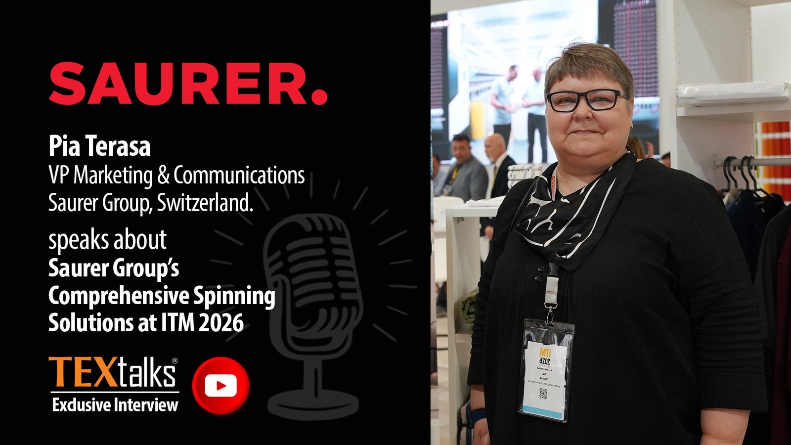 Pia Terasa (Vice President) talks about Saurer's comprehensive Spinning solutions